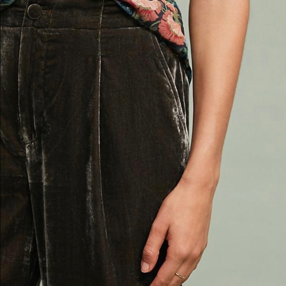 Anthropologie cuffed velvet trousers - Picture 2 of 8